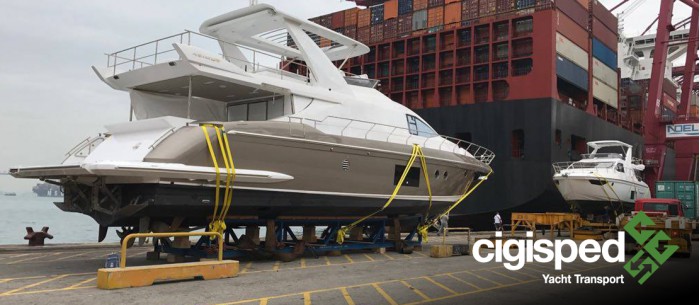 Shipment of a motor yacht from Florida to Europe